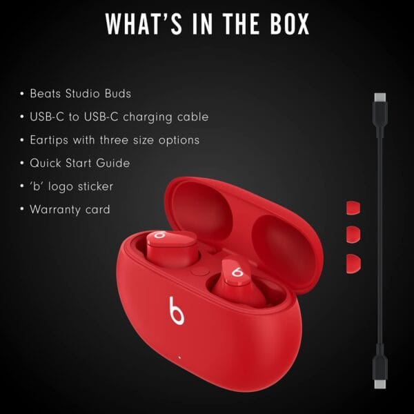 61+AnXQ+XES._AC_SL1500_ Beats Studio Buds – True Wireless Noise Cancelling Earbuds (RED)